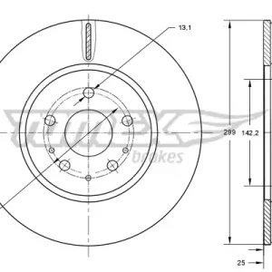 TOMEX Brakes TX 73-22 - Bremsscheibe Schneller Versand
